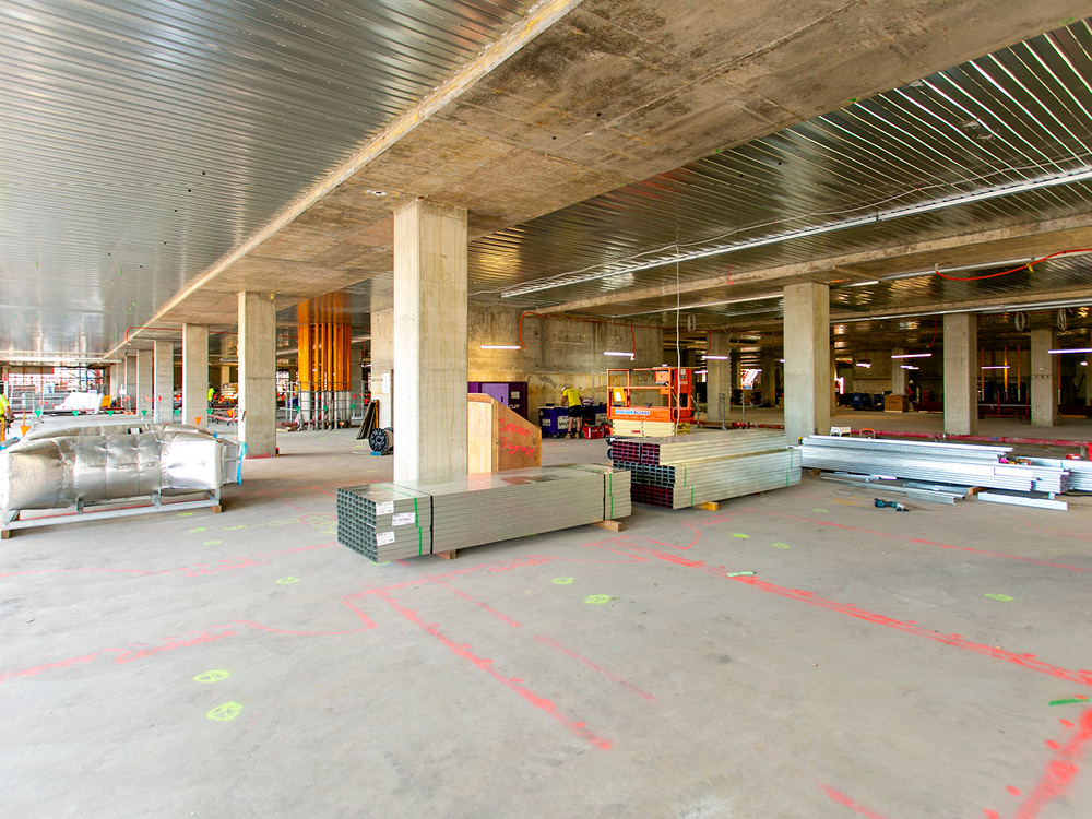 Construction site of main hospital tower for Frankston Hospital redevelopment