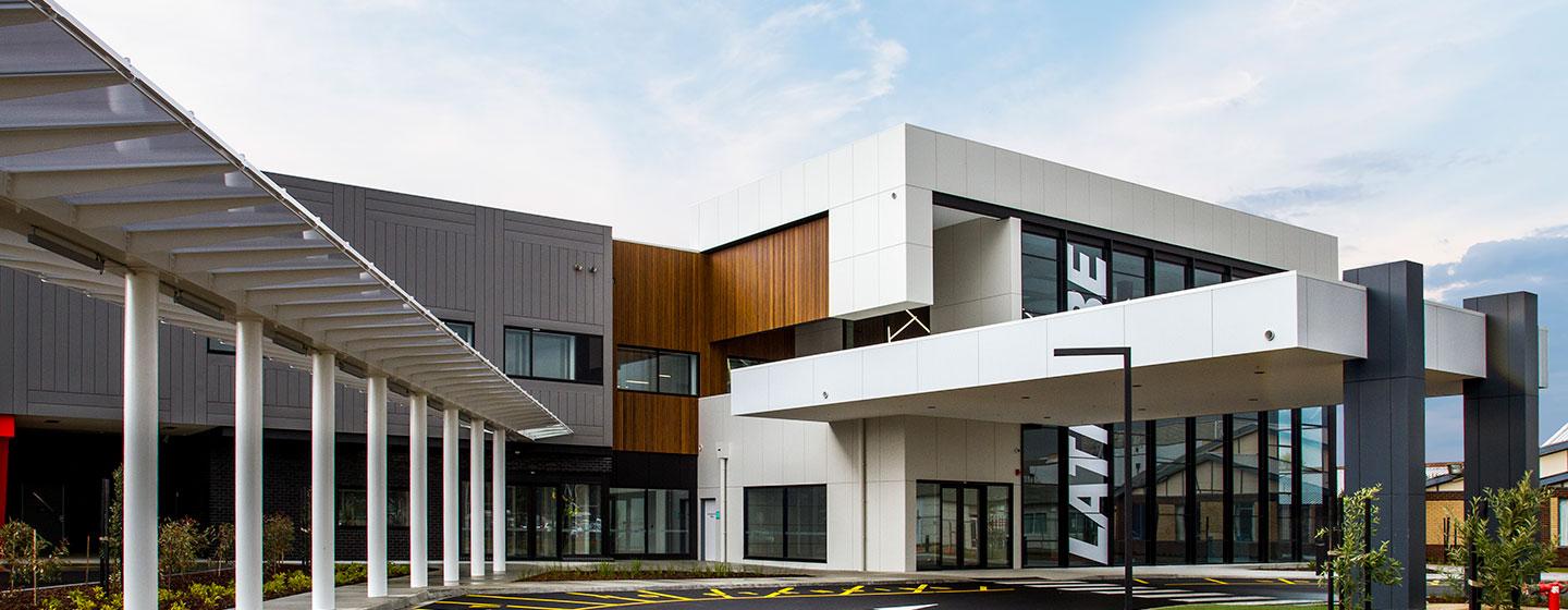 Entrance to Latrobe Regional Hospital 