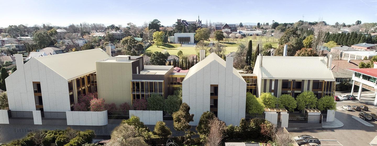 The exterior of the St George's Hospital aged care facility