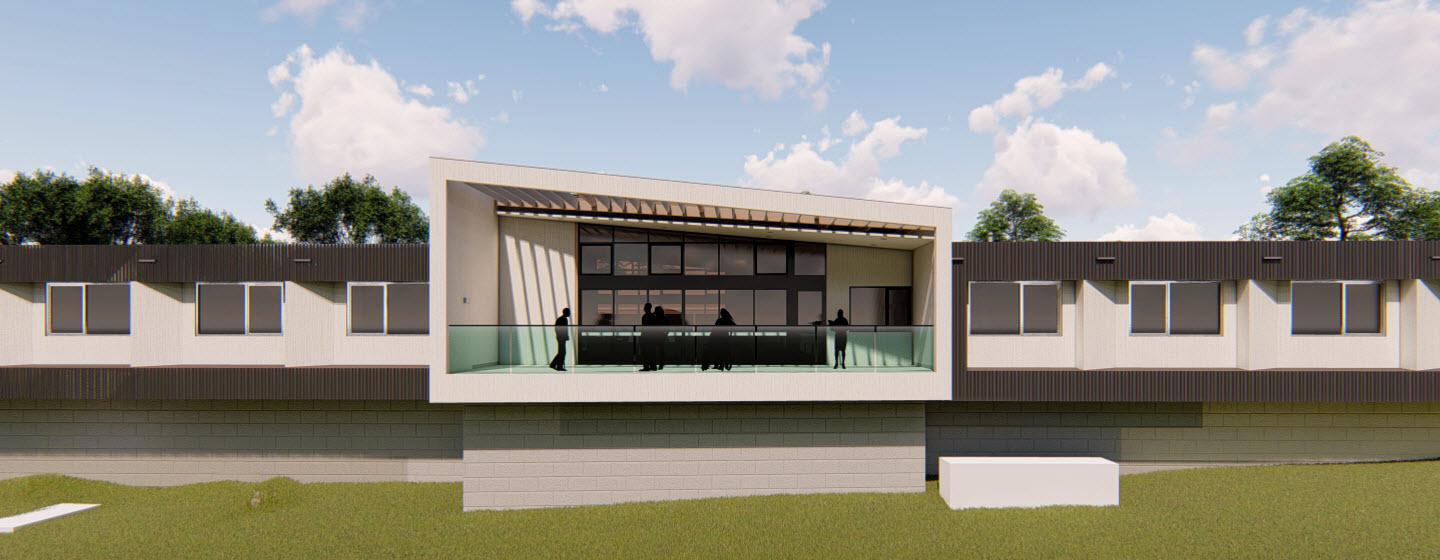 External artist's impression of Golden Oaks Nursing Home. Designed by Baade Harbour Australia.