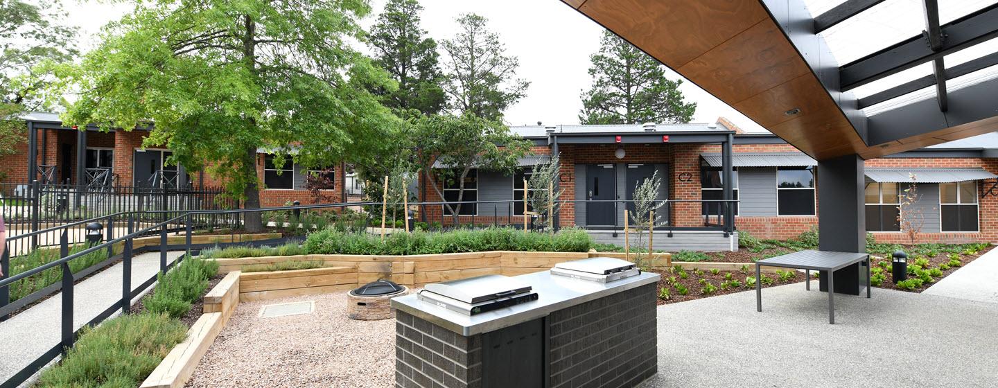 An outdoor area at the Grampians alcohol and other drug treatment centre