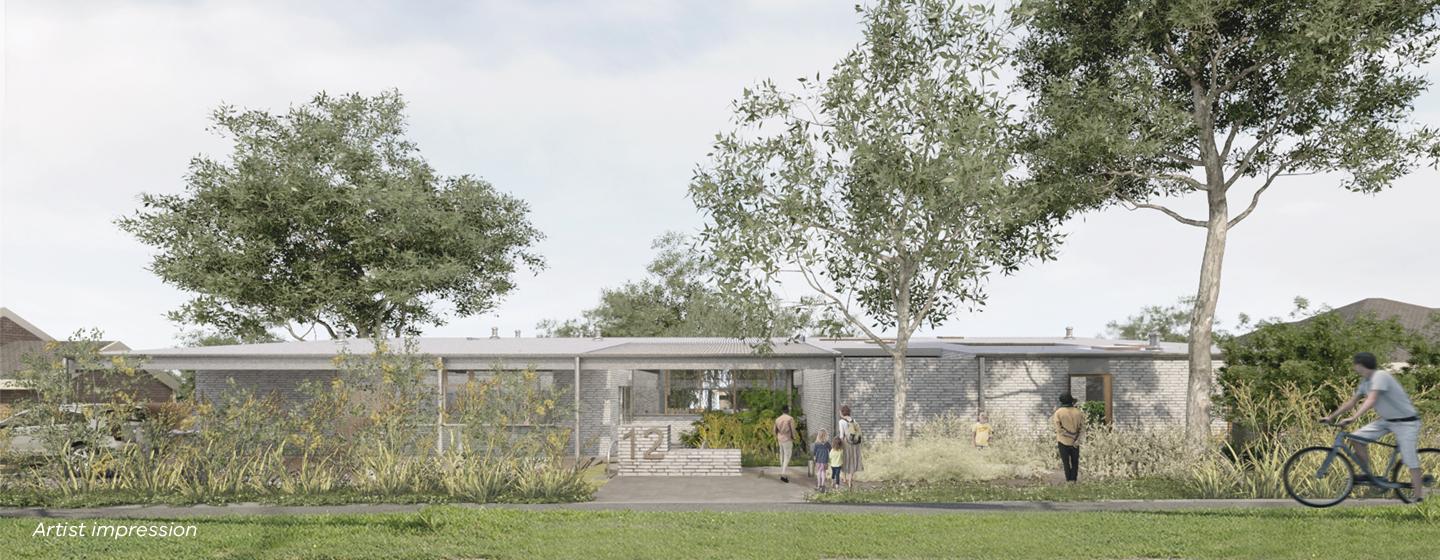 Artist's impression of the exterior of the statewide child and family mental health centre