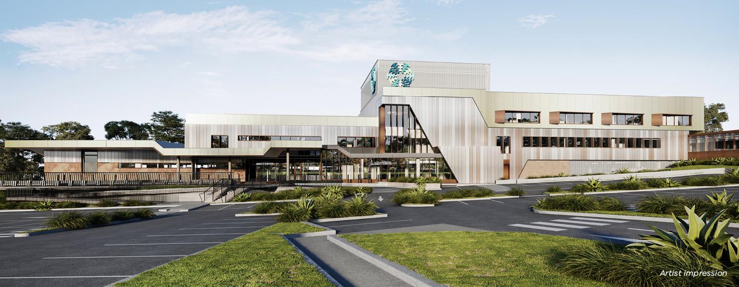 Artist's impression of the entrance to Wonthaggi Hospital