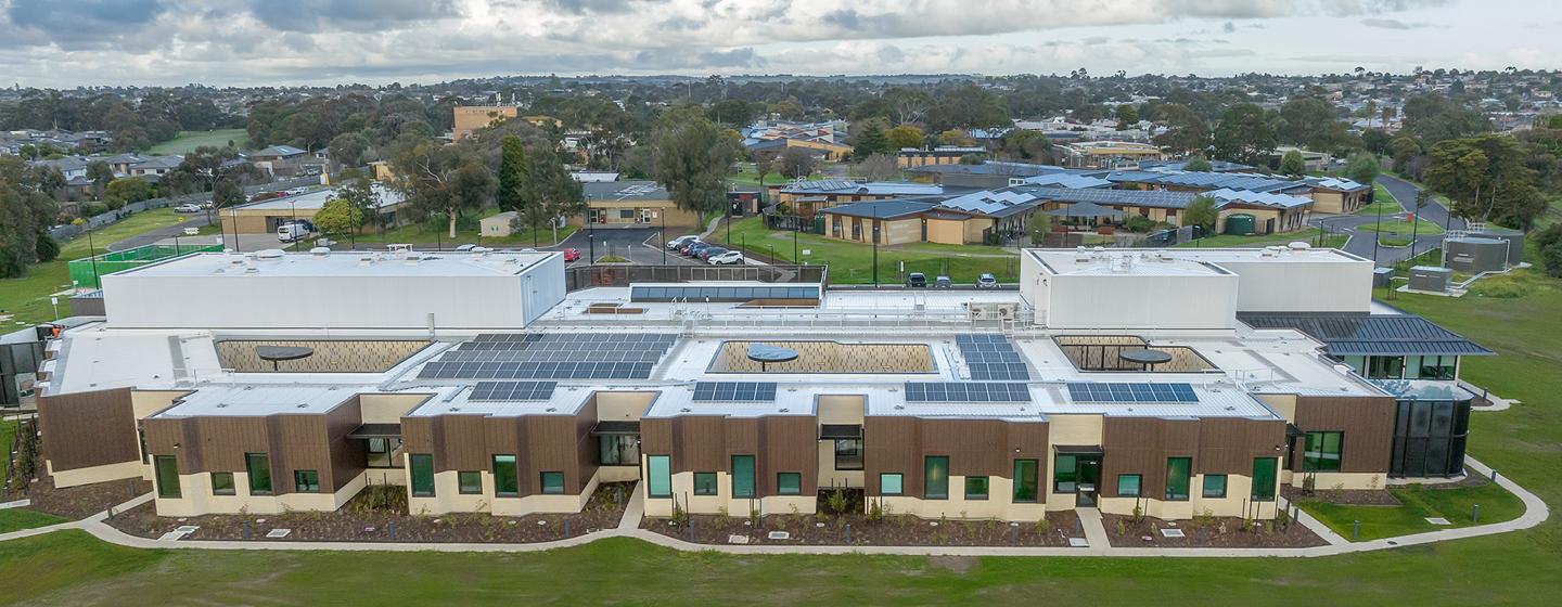 The McKellar Centre in Geelong, seen from above