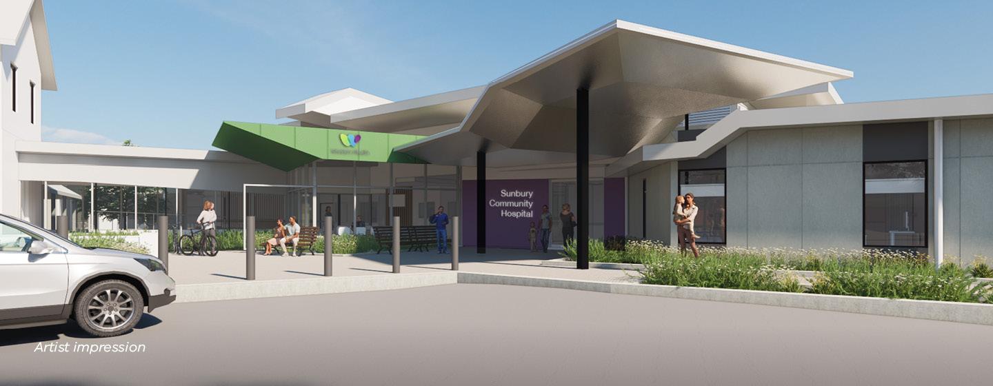 Artist impression: Main entry to Sunbury Community Hospital