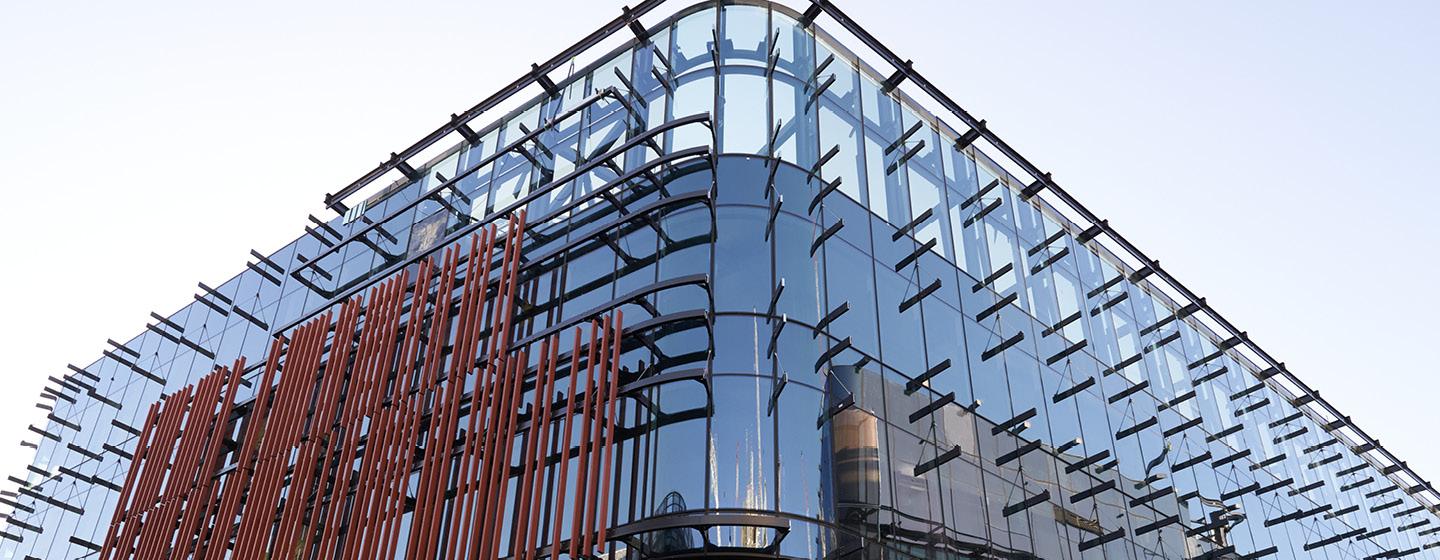 New Footscray Hospital metal and glass facade