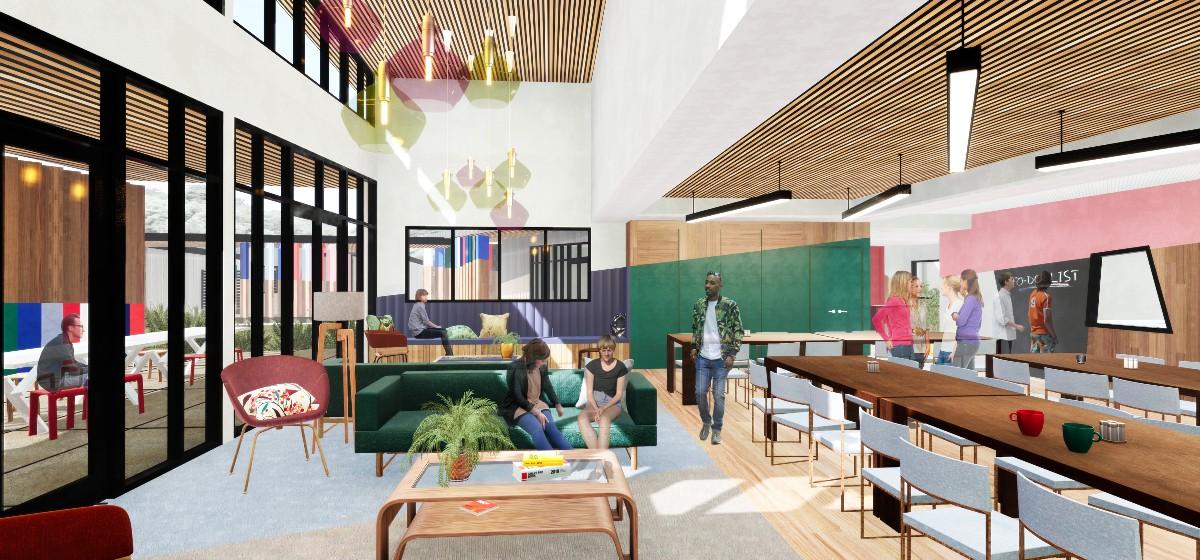 Artist's impression of a communal area inside the residential rehabilitation service for young people in Traralgon