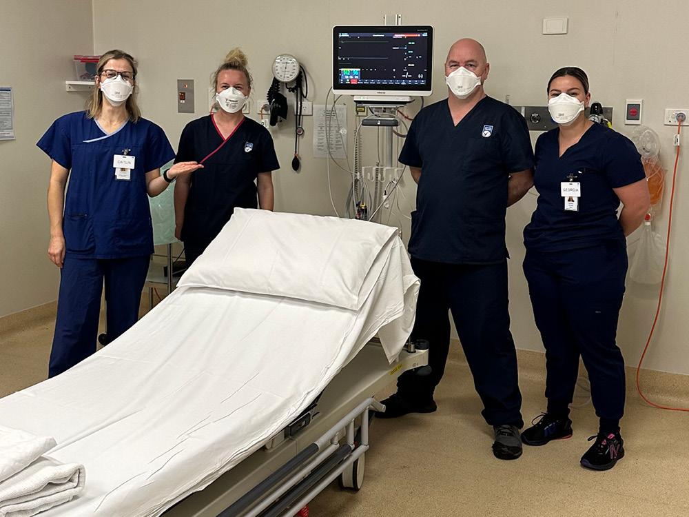 Colac Hospital staff stand proudly with their new cardiac monitors.