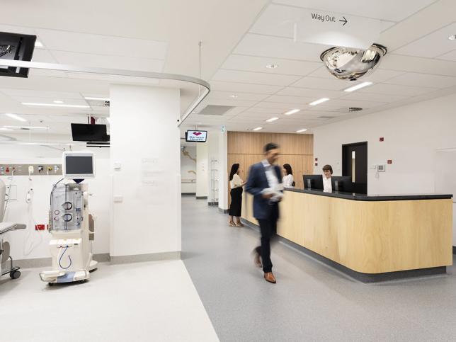 Renal dialysis nurses' station at Barwon Health North