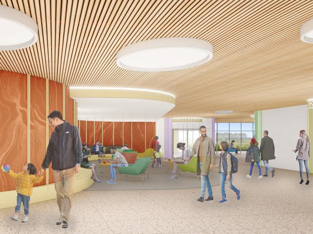 Artist's impression of the maternity unit lobby