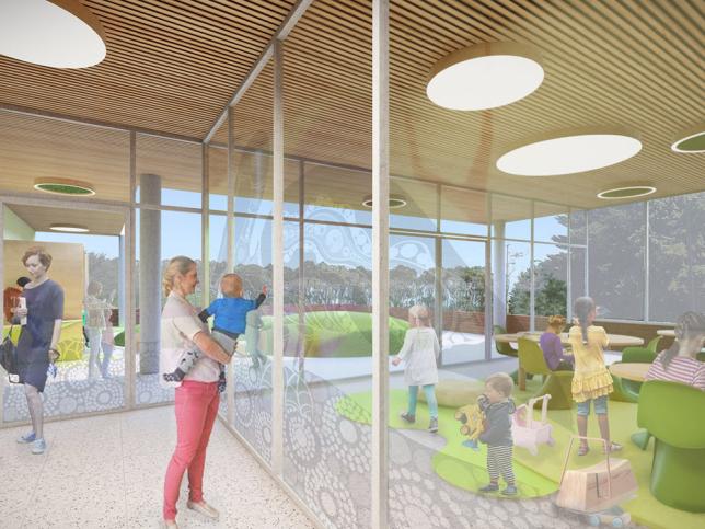 Artist's impression of the maternity unit play area