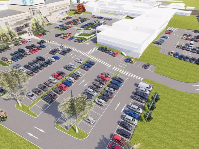 Artist's impression of the carpark at Wonthaggi Hospital