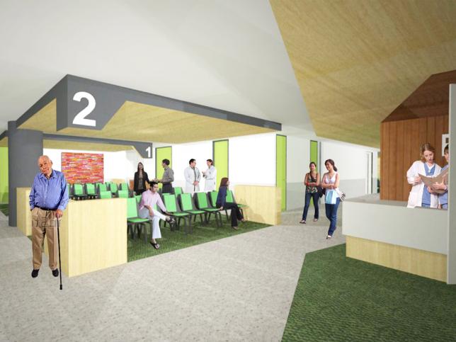 Eye+Ear Hospital waiting area artist impression