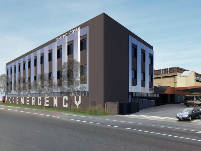 Artist's impression of the Sunshine Hospital emergency department