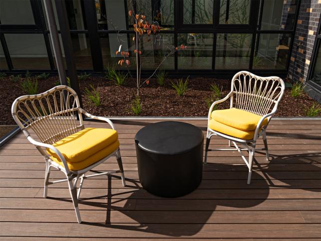 A courtyard area at the Grampians PARC