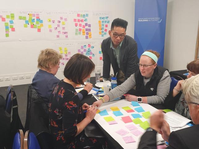 Members of the New Footscray Hospital project's community consultative committee in discussion