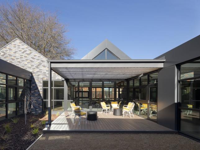 The internal courtyard area at the Grampians Prevention and Recovery Care centre