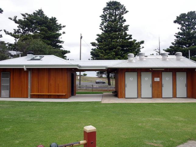 The exterior of the new changing places facility at Lake Pertobe