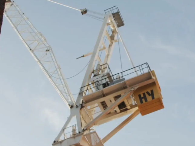 A crane at the site of the Royal Victorian Eye and Ear Hospital