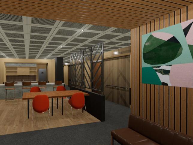 Artist’s impression of a communal area at the Wantirna residential aged care facility