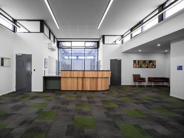 Reception area within the completed Portland Community Mental Health Centre