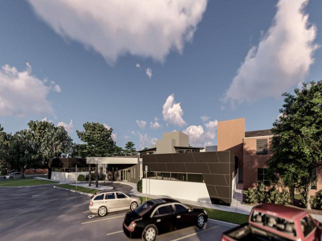 Artist impression of Wangaratta Hospital emergency department entrance