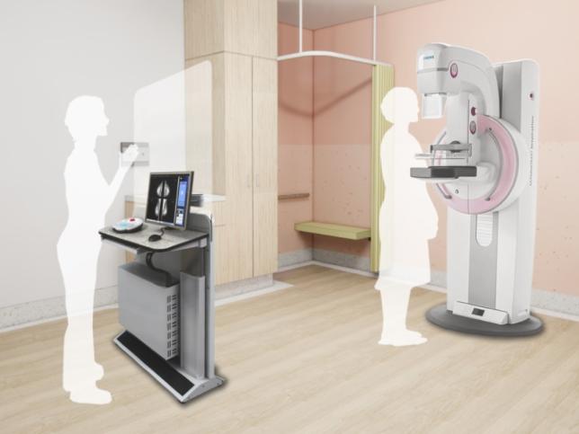 Artist’s impression of breast screen consulting room including screening and monitoring equipment