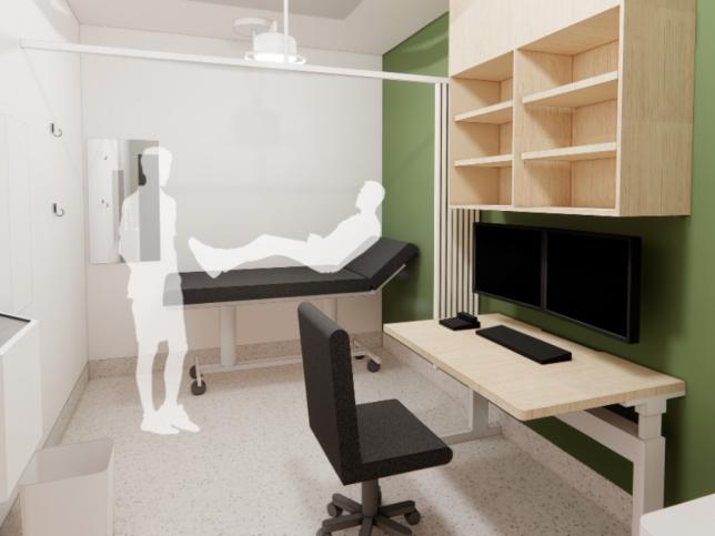 Artist’s impression of a consulting room