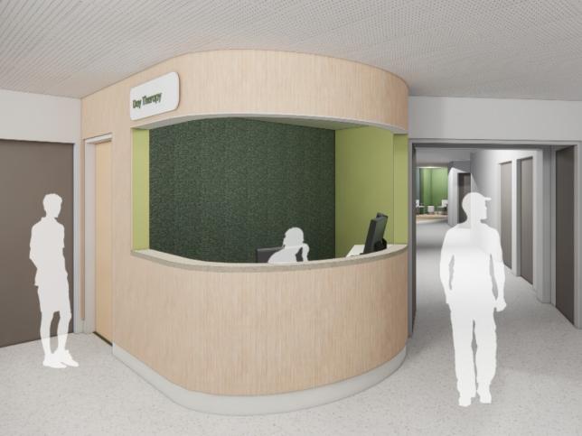 Artist’s impression of the of the facility’s reception area.