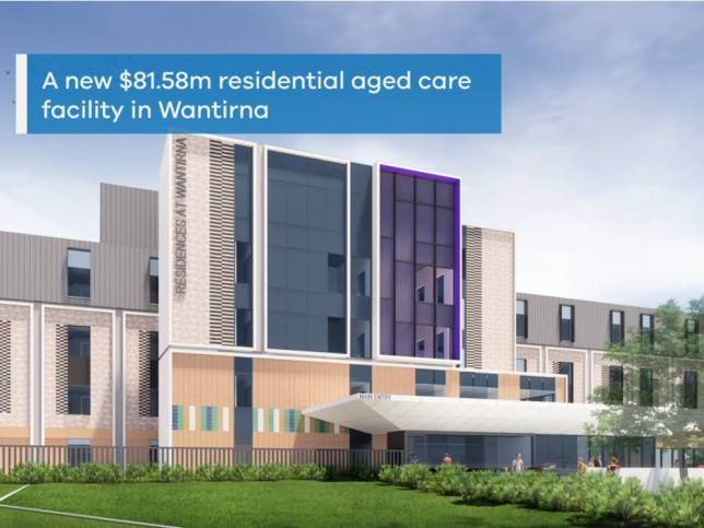 External artist impression of Wantirna aged care facility