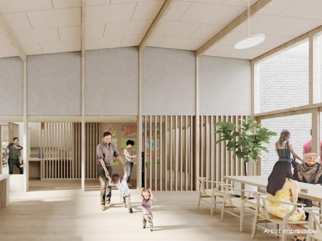 Artist's impression of the interior of the statewide child and family mental health centre