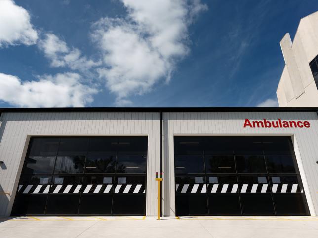 A view of the Kew ambulance branch from the front driveway