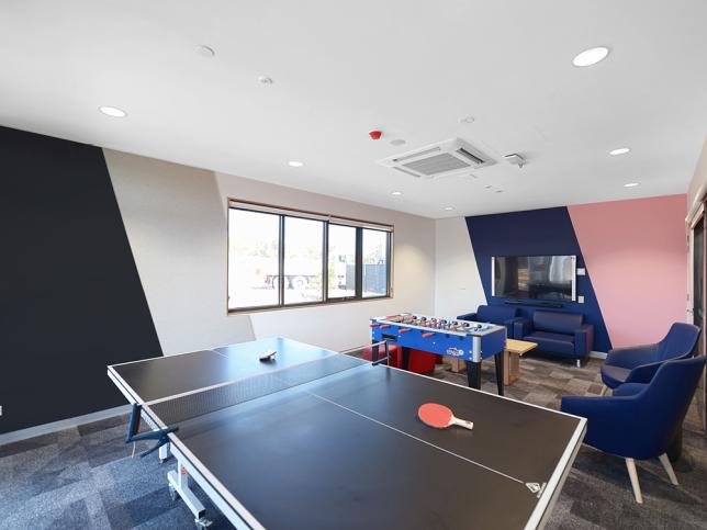 Interior view of games and recreation area at the youth residential rehabilitation facility  in Traralgon 