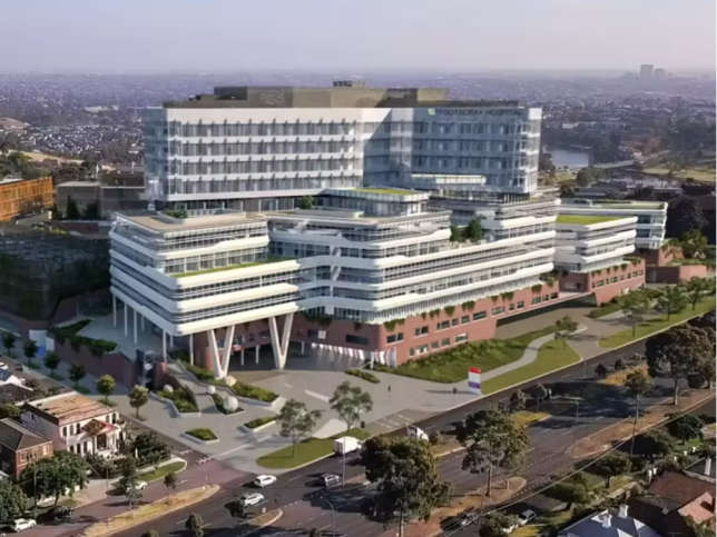 Artist impression of the new Footscray Hospital