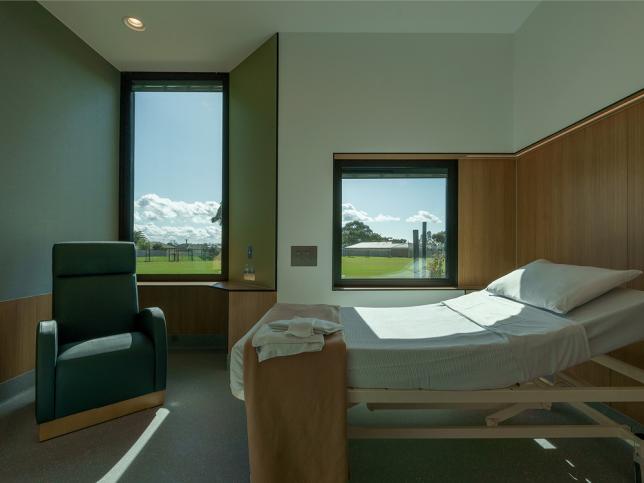 One of the bedrooms inside the McKellar Mental Health and Wellbeing Centre