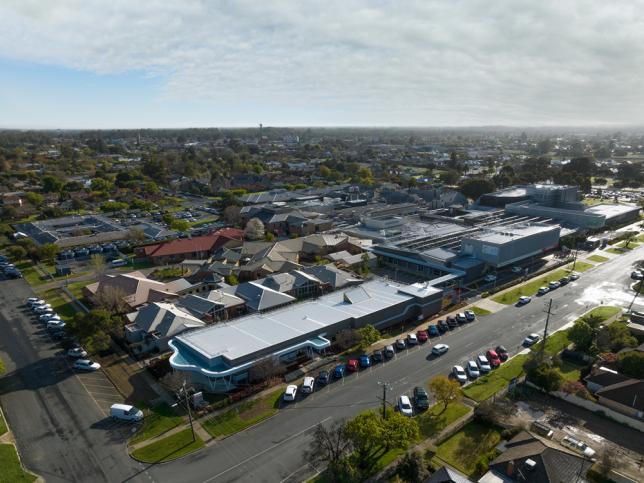 Aerial view of the Echuca Cancer and Wellness Centre