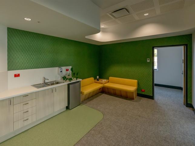 Interior view of a room at the Echuca Cancer and Wellness Centre