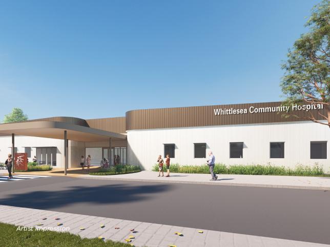 Artist impression of City of Whittlesea Community Hospital main entrance