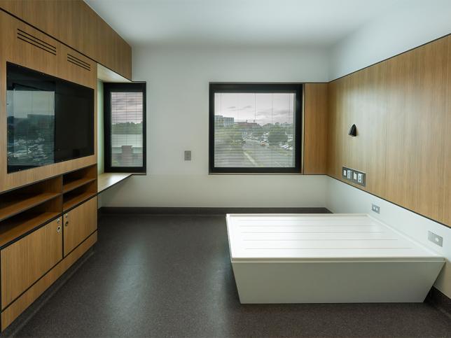 Inside one of 30 single-bed rooms at the new mental health facility at Northern Hospital