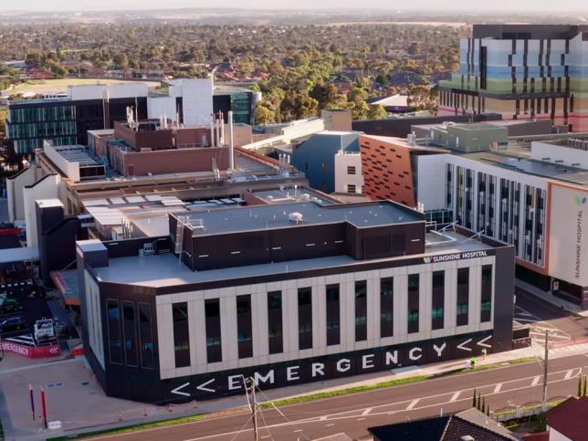 Photo of the outside of the expanded Sunshine Hospital emergency department.