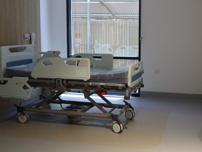 A photo of A new patient room with large windows and plenty of natural light at the redeveloped Wangaratta Hospital.