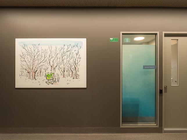 Consulting room and corridor artwork at the new Sunshine Mental Health and Wellbeing Centre