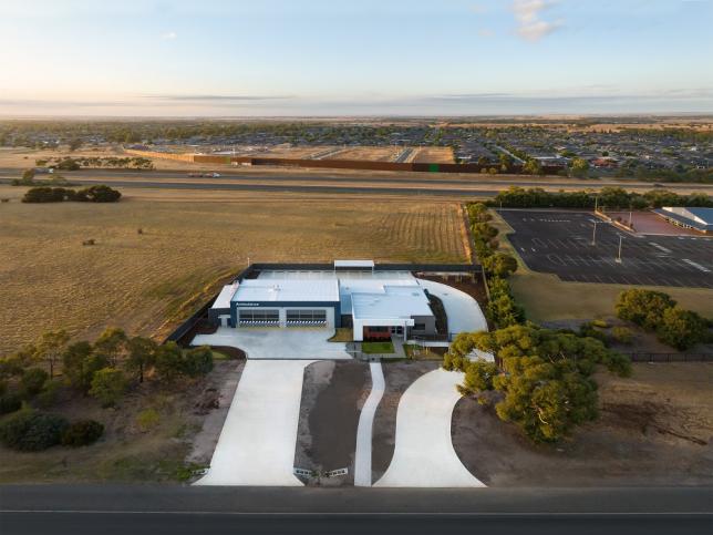 An aerial view of the new Melton West Ambulance Victoria branch