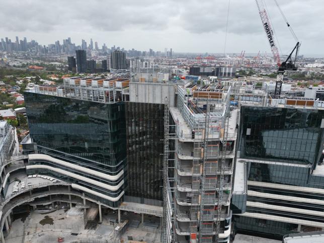 Drone footage of the new Footscray Hospital