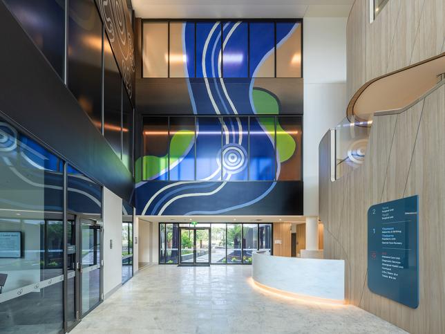 View of the Latrobe Regional Hospital foyer