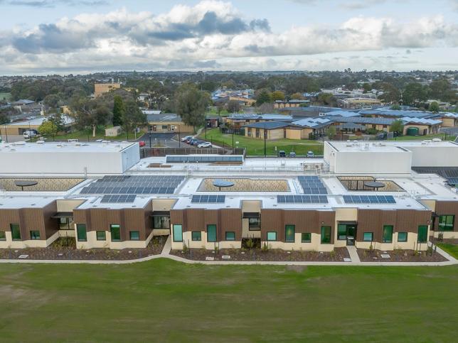 An aerial view of the McKellar Centre