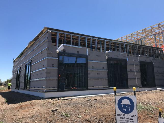 An exterior shot of the Melton Health and Community Services complex without cladding