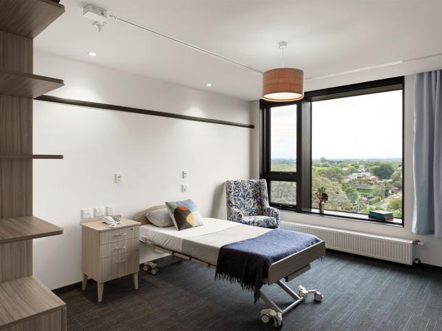 St George's aged care bedroom with large window