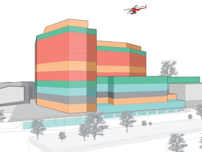 Illustration of completed Frankston Hospital redevelopment