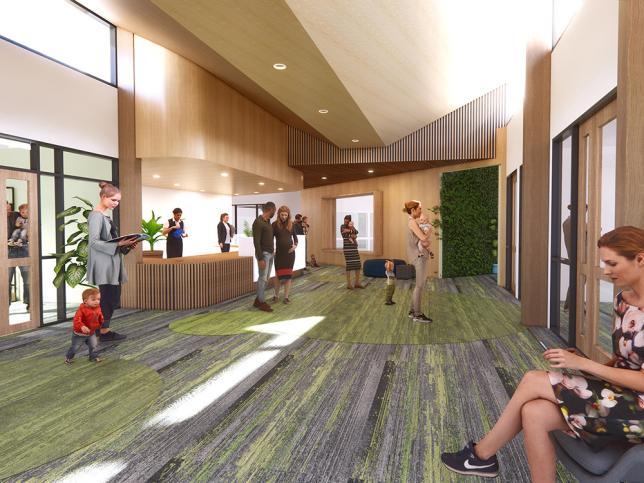 Artist’s impression of the main reception area of the Queen Elizabeth Centre in Noble Park